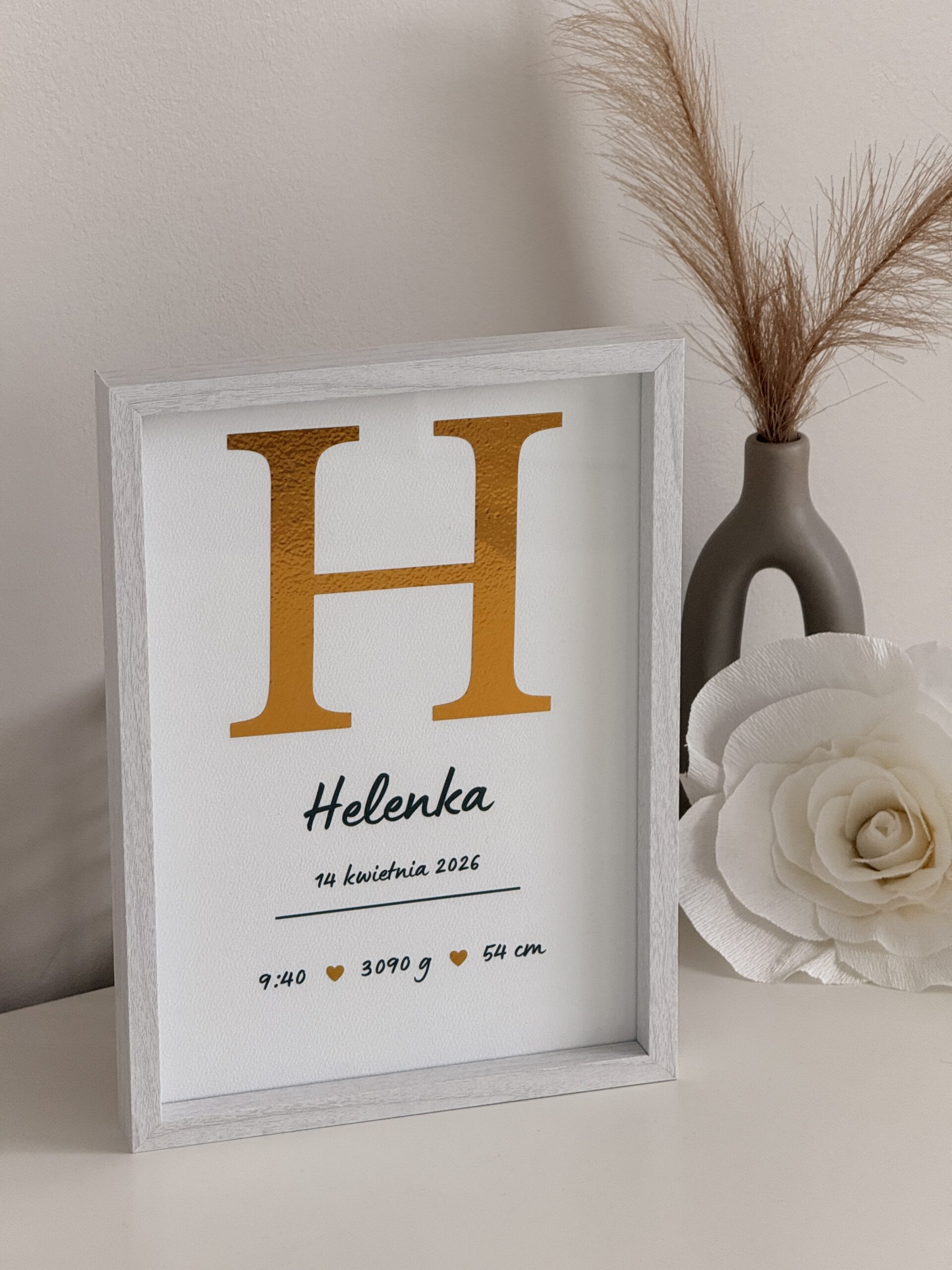 Metryczka - Ramka A4 jako elegancki prezent